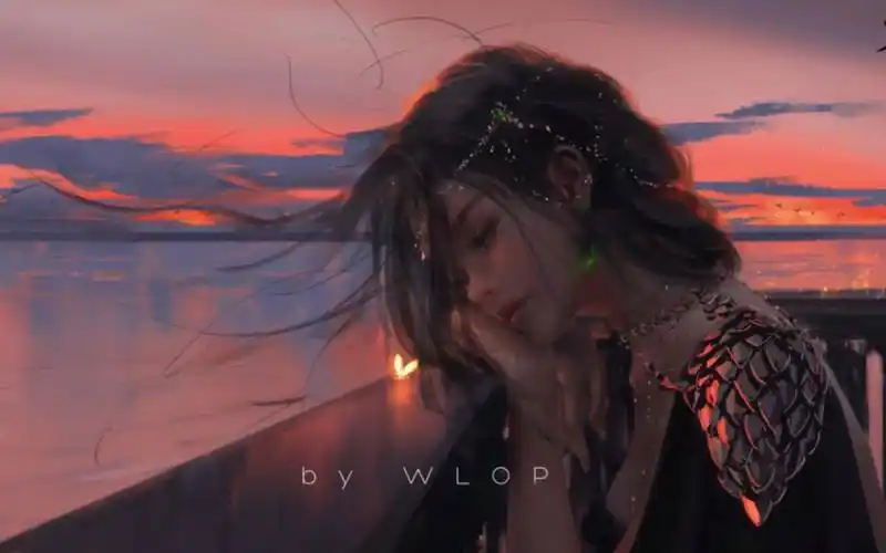 鬼 刀 壁 纸 | by wlop