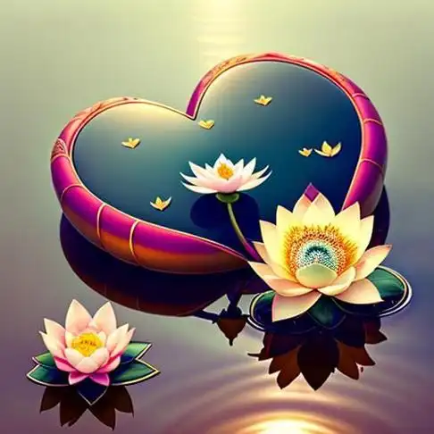 ai唯美绘画:我心如莲,开在夏天