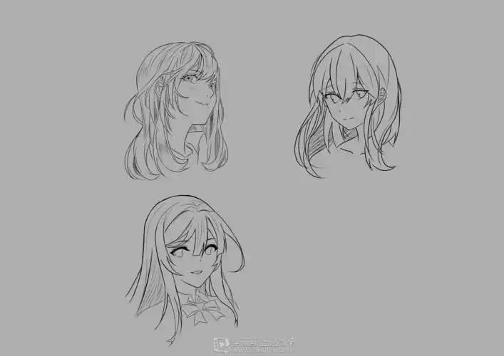 发际线头顶表现头发的外轮廓线