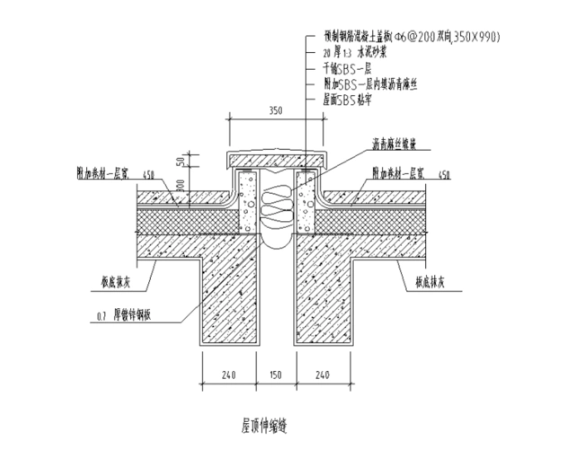 屋顶伸缩缝详细做法