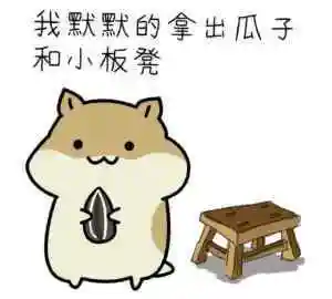 我默默的拿出瓜子和小板凳!