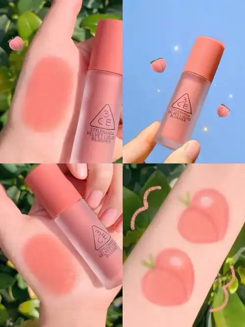 3ce单色腮红液体delectable修容高光一体盘干枯玫瑰官方旗舰店女