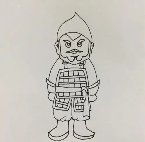 古代战士简笔画步骤彩色古代战士简笔画怎么画