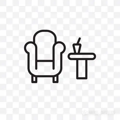 休息室矢量线性图标隔离在透明的背景下, 休息室透明度概念可用于网络