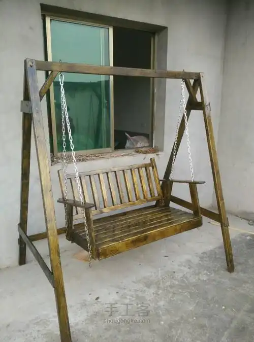 自己亲手做了一个秋千,仿某宝款 第8步