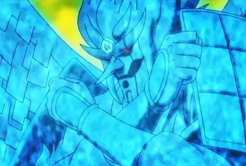 旗木卡卡西的须佐能乎是浅蓝色的