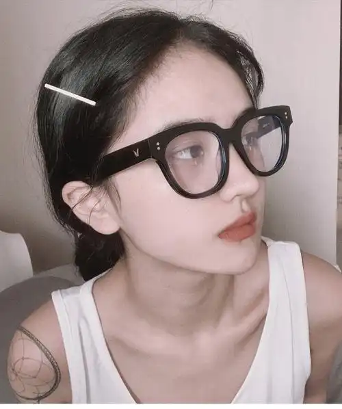 gm黑框眼镜框女防蓝光辐射近视眼镜显脸小ins网红素颜平光韩版潮
