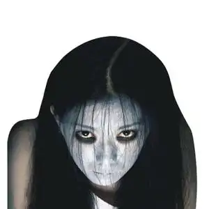 跨境车贴远光灯恐怖车贴女魔鬼贞子汽车后挡风玻璃车贴防远光灯贴