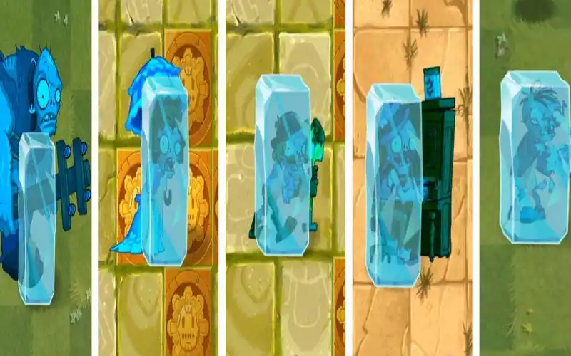 pvz2 不同僵尸在冰块中有哪些不同姿态?