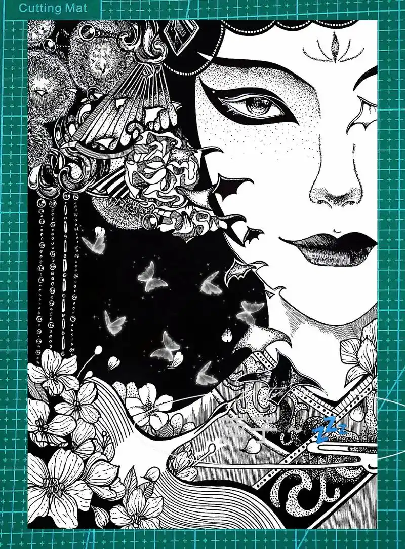 #黑白线描装饰画 #黑白画 #手绘 #京剧人物 #国粹 - 抖音