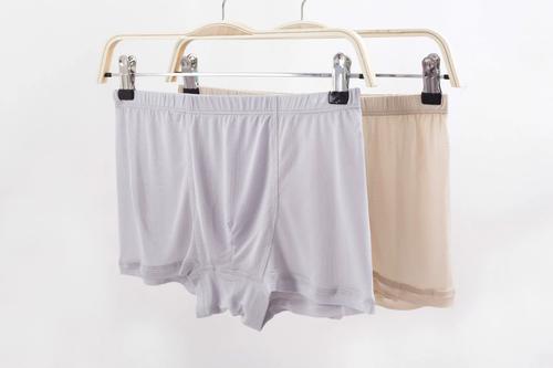 818# 100%桑蚕丝真丝针织男士真丝内裤 舒适中腰平角裤 大码内裤