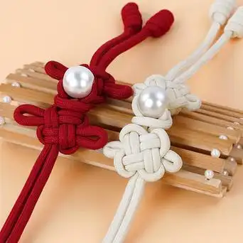 中国结珍珠盘扣中式扣子对扣搭扣旗袍大衣装饰扣国风扣民族风纽扣