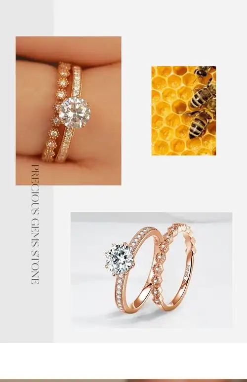 5克拉钻石求婚定制四爪钻戒玫瑰金女戒指七夕情人节礼物 d-e/极白 vs