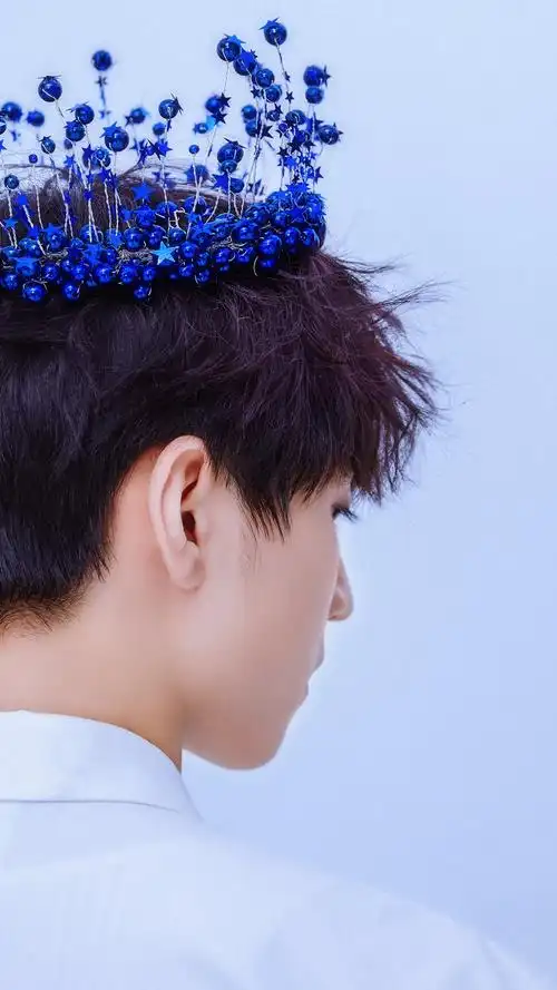 戴着蓝色皇冠的我优雅小王子!