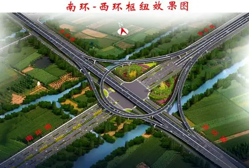 盐城市内环高架西环路工程位于盐城市城市西部,路线总体呈南北走向.