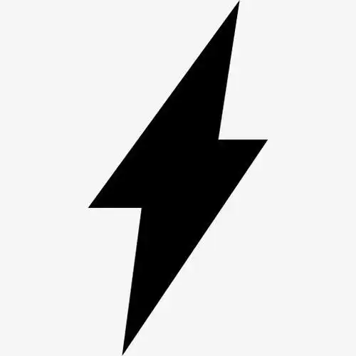 闪电符号闪烁图标