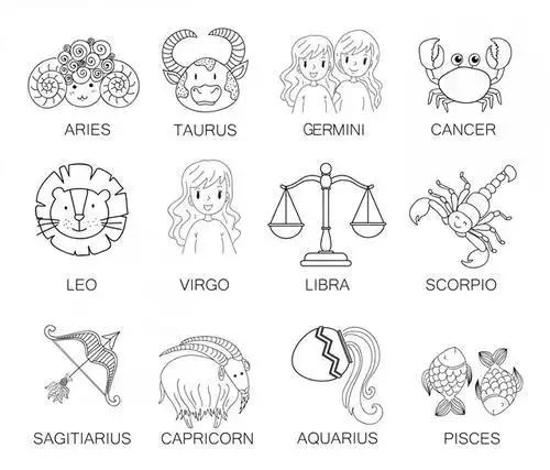 十二星座素描标志