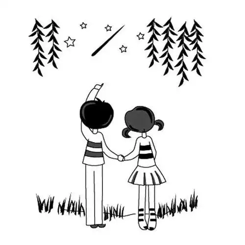 简笔画男女背景