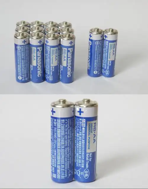 松下电池5号五号碳性电池蓝色铁壳电池15vr6aa干电池