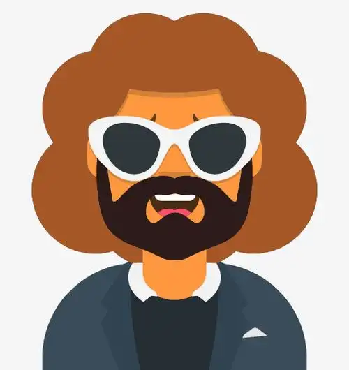 卡通长胡子的男人