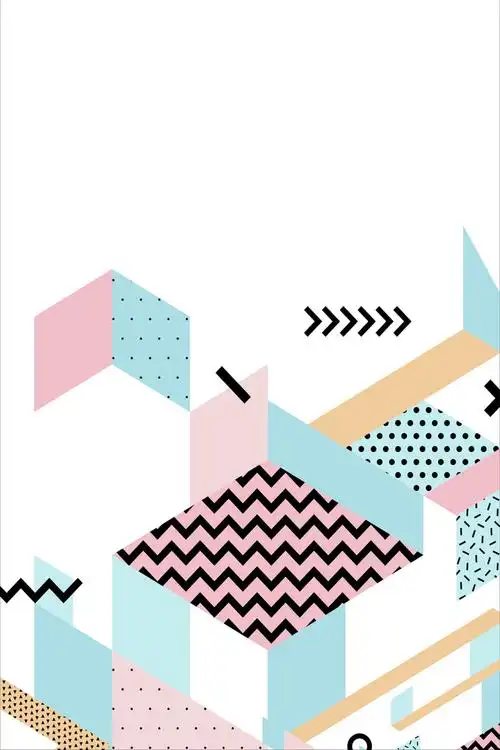 简约扁平几何平面矢量彩色广告免抠素材免费下载_觅元素51yuansu.com