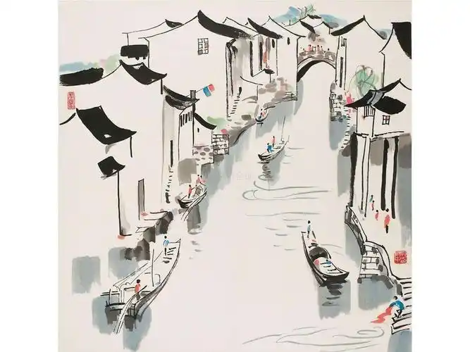 吴冠中先生的山水画啊辨识度极高他笔下的水乡真是绝了   显示全部