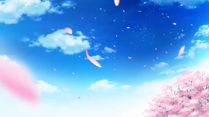 天空云唯美花瓣4k动漫风景壁纸_彼岸图网.jpg