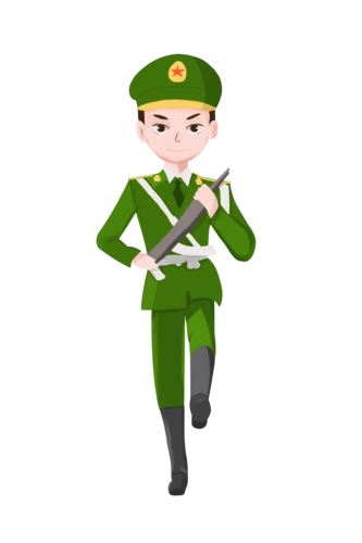 陆军踢正步枪支绿色军装图片