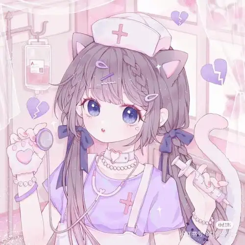 动漫卡通女生女头古风可爱高冷头像手绘