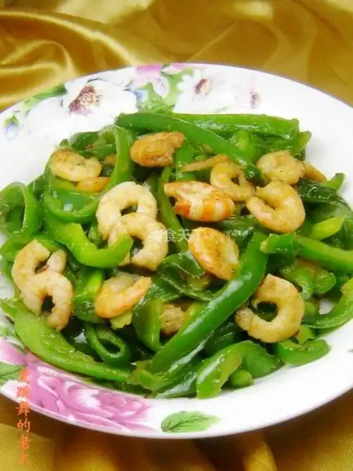虾仁炒青椒