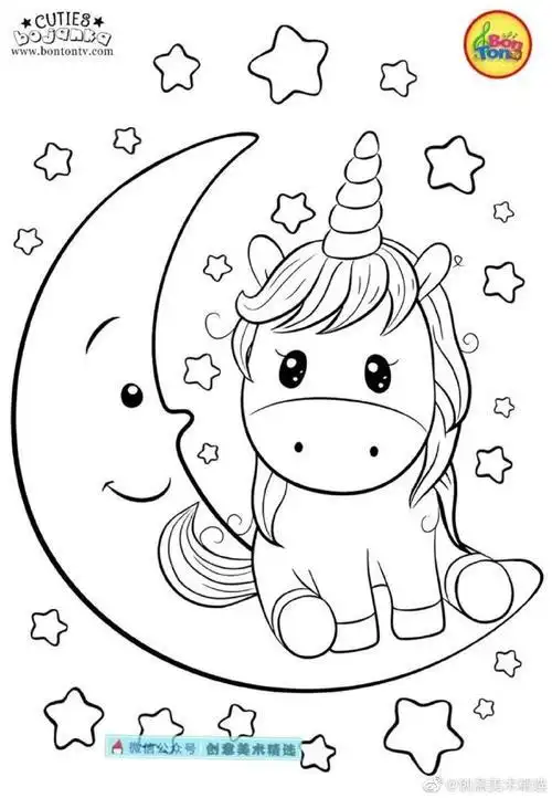 装饰画黑白装饰画简笔画手绘画画少儿美术儿童创意美术