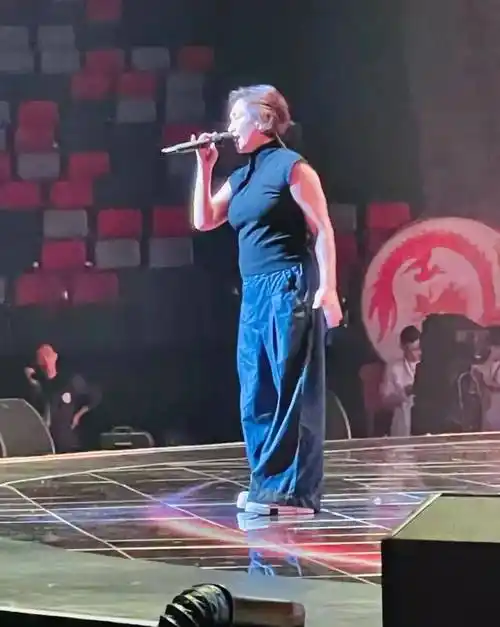 在这张照片中,林忆莲的面容展现出岁月沉淀的优雅与从容.