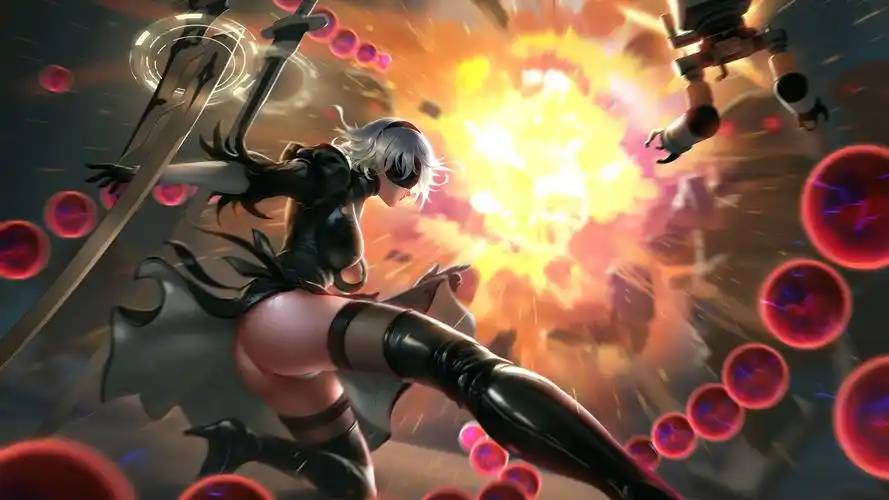 《尼尔:机械纪元》同人高清宽屏游戏壁纸高清大图预览1920x1080_游戏