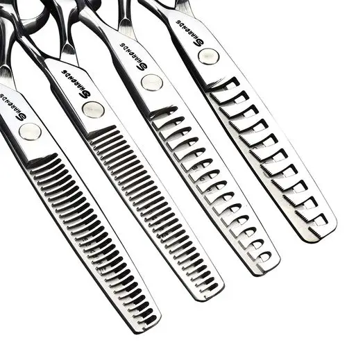 日本进口440c无痕牙剪10%-15%去发量打薄剪专业理发剪刀美发剪刀