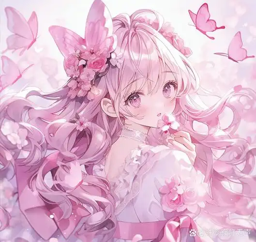粉色系的二次元图片,非常有少女心!