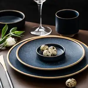 高档私人会所餐厅餐具酒店用品餐盘定制西餐盘网红意境菜摆盘装饰