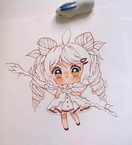 初学者学q版人物漫画(萌化心的q版马克笔漫画)(33)