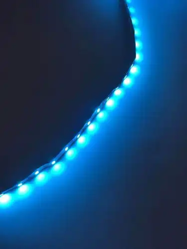 led5050 5630高亮60灯冰蓝色灯带防水防雨软灯条海洋蓝户外12v24v