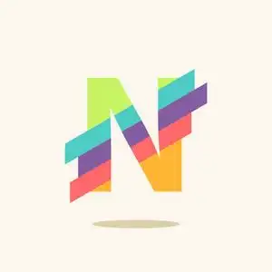 字母 n 标志图标设计模板元素照片