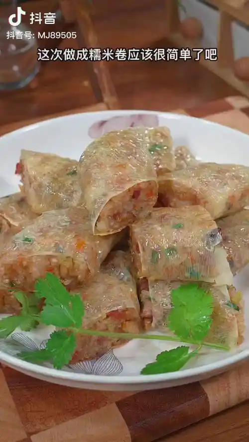 腐皮糯米卷,当早餐和茶点都很不错哟.美食教程