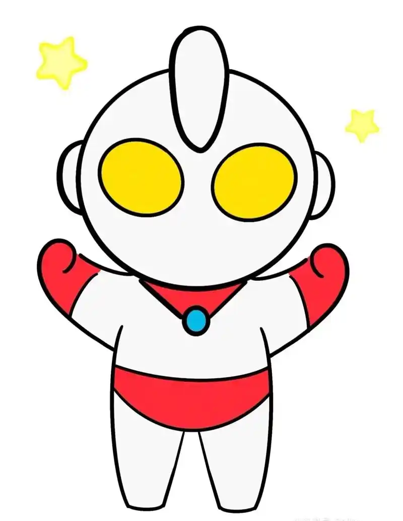 你是迪迦,因为你是我的光,我也想成为你的光#奥特曼简笔画 # - 抖音