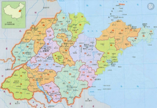 青岛地图的地理位置