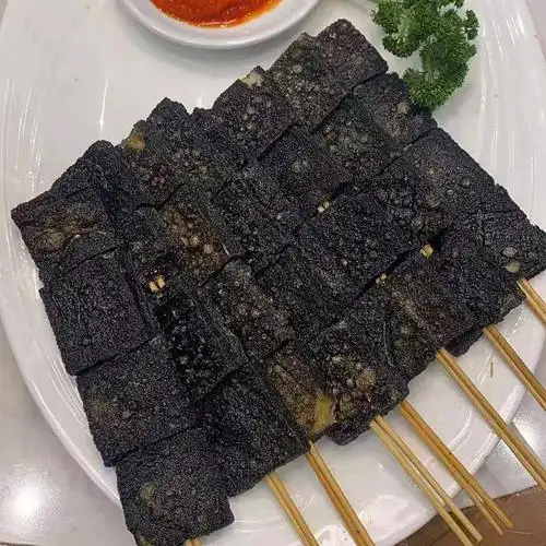 翘歌臭豆腐串 黑色豆干串10包160串烧烤油炸铁板商用冷冻半成品