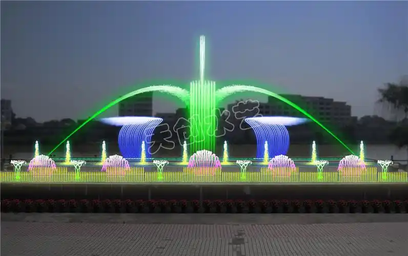 五华县城琴江公园喷水池图片资料