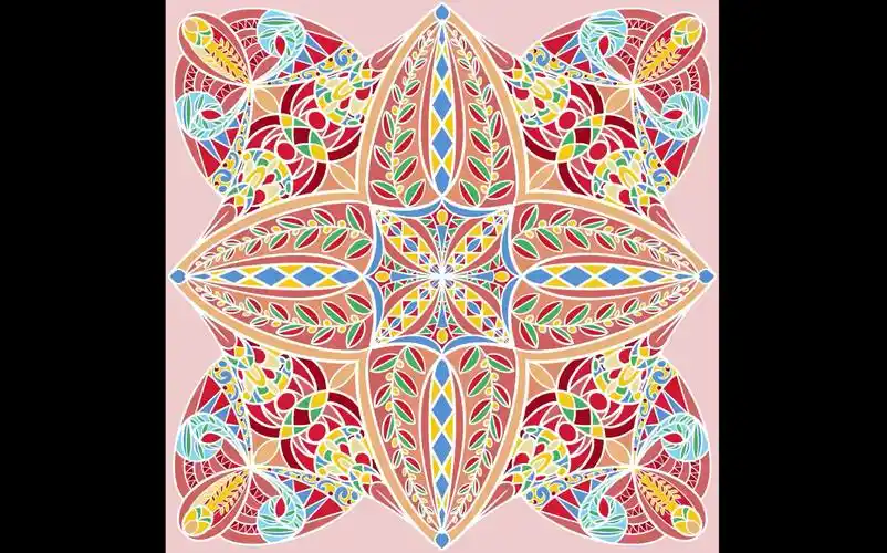 活动作品procreate用轴对称画个花