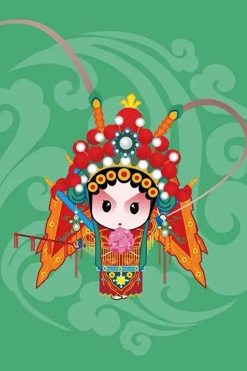 q版插画京剧也可以萌萌哒