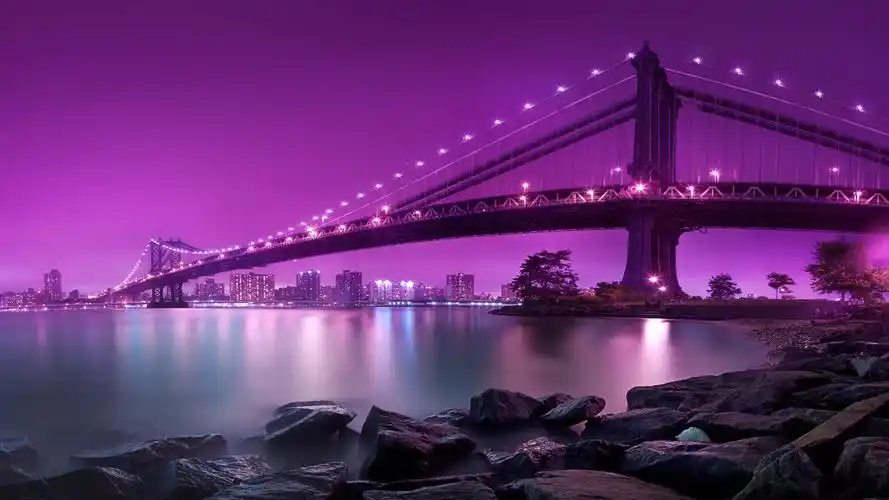 曼哈顿城市风景摄影高清宽屏桌面壁纸