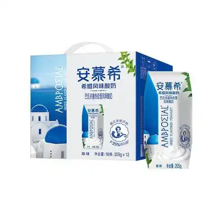 伊利安慕希常温希腊风味酸奶原味205g12箱