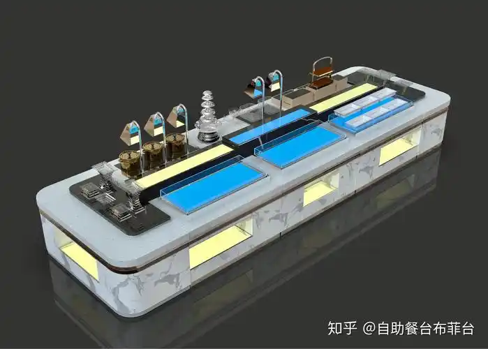 双侧海鲜自助餐取餐台定制