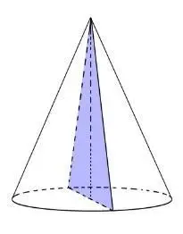一个圆锥的底面直径是5cm高是18cm,将这个圆锥沿着高切成两半